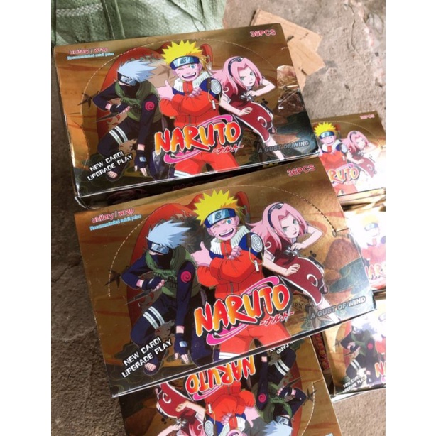 Hộp 160 thẻ bài nhân phẩm có vip anime hải tặc One piece, Naruto, Thanh gươm diệt quỷ