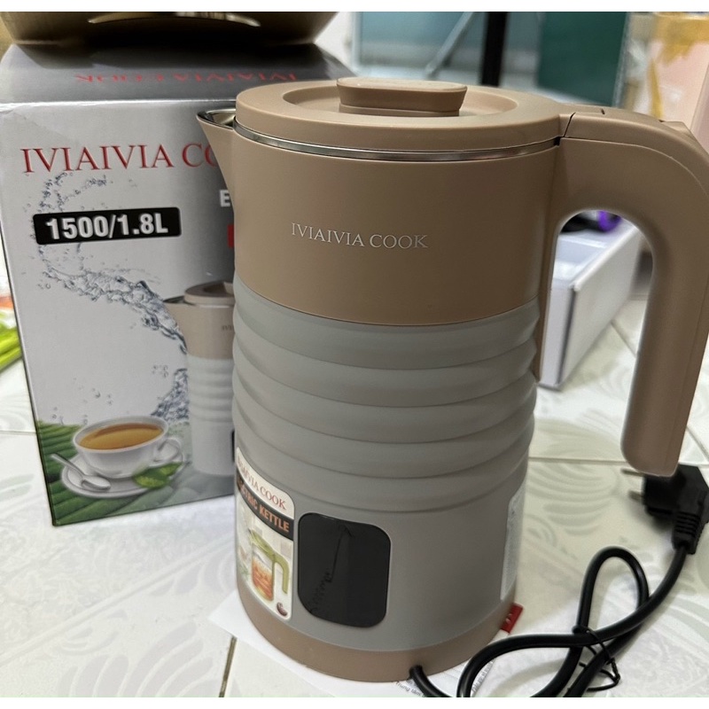 Ấm Siêu Tốc Điện Inox 2 Lớp 1.8L IVIAIVIA COOK