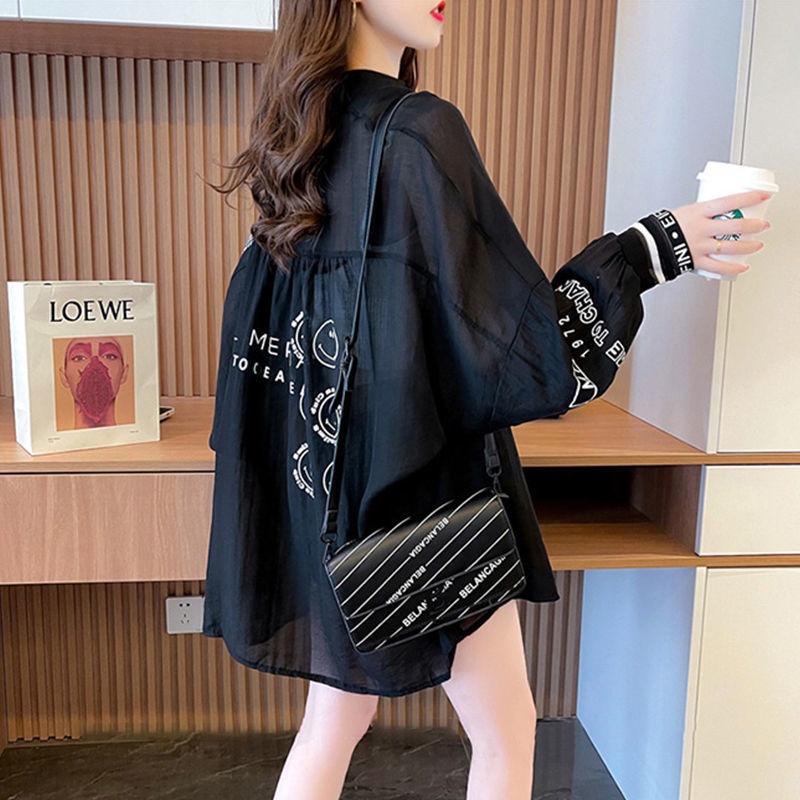 Áo Khoác Cardigan Mỏng Dáng Rộng Tay Dài Chống Nắng Thời Trang Mùa Hè Mới 2022 Cho Nữ