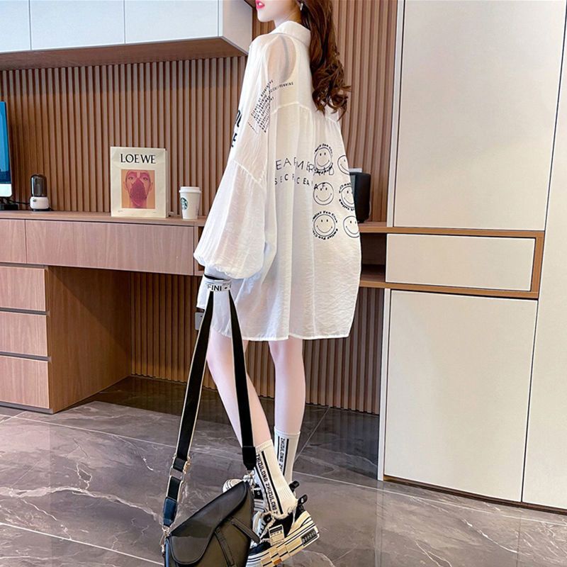 Áo Khoác Cardigan Mỏng Dáng Rộng Tay Dài Chống Nắng Thời Trang Mùa Hè Mới 2022 Cho Nữ