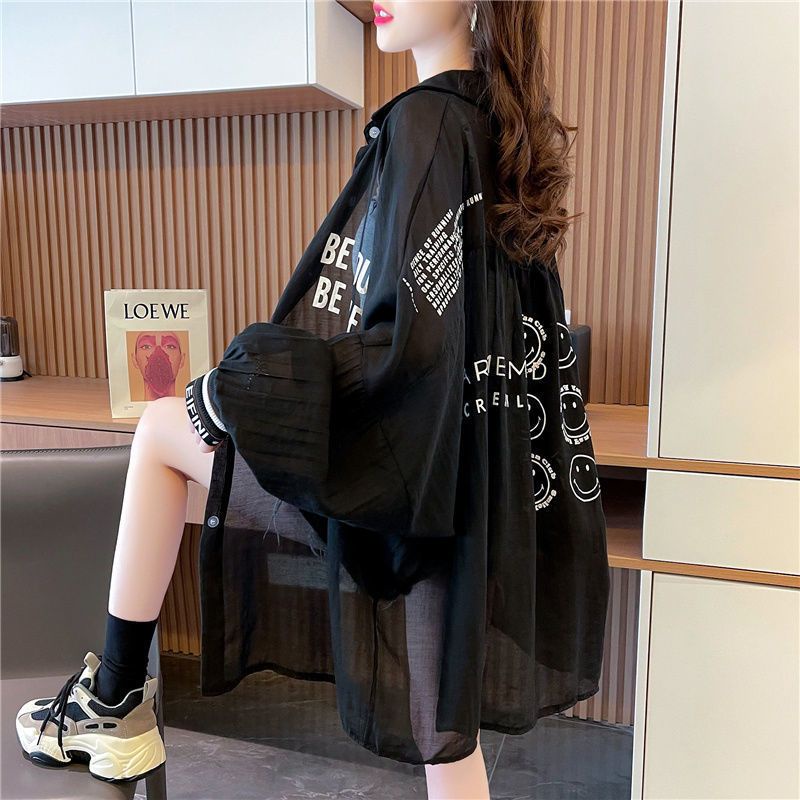 Áo Khoác Cardigan Mỏng Dáng Rộng Tay Dài Chống Nắng Thời Trang Mùa Hè Mới 2022 Cho Nữ