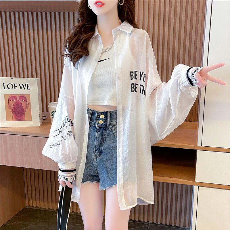 Áo Khoác Cardigan Mỏng Dáng Rộng Tay Dài Chống Nắng Thời Trang Mùa Hè Mới 2022 Cho Nữ
