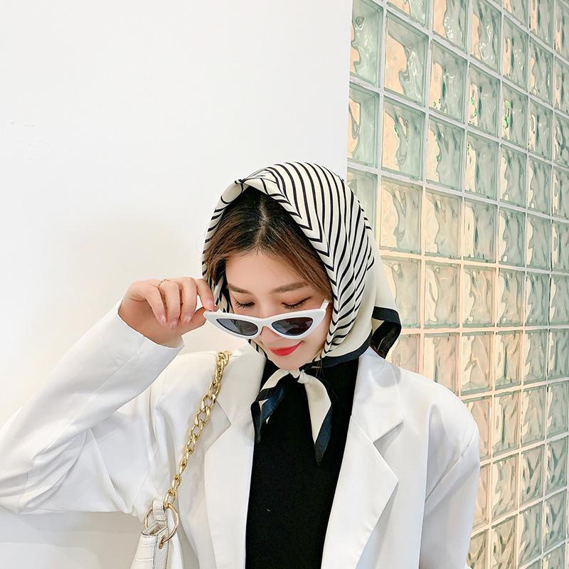 Khăn Quàng Cổ Nhỏ Bằng Lụa Cao Cấp Dễ Phối Đồ Phong Cách Pháp Thời Trang Xuân Thu Cho Nữ