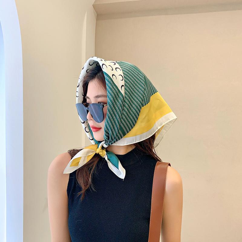 Khăn Quàng Cổ Nhỏ Bằng Lụa Cao Cấp Dễ Phối Đồ Phong Cách Pháp Thời Trang Xuân Thu Cho Nữ