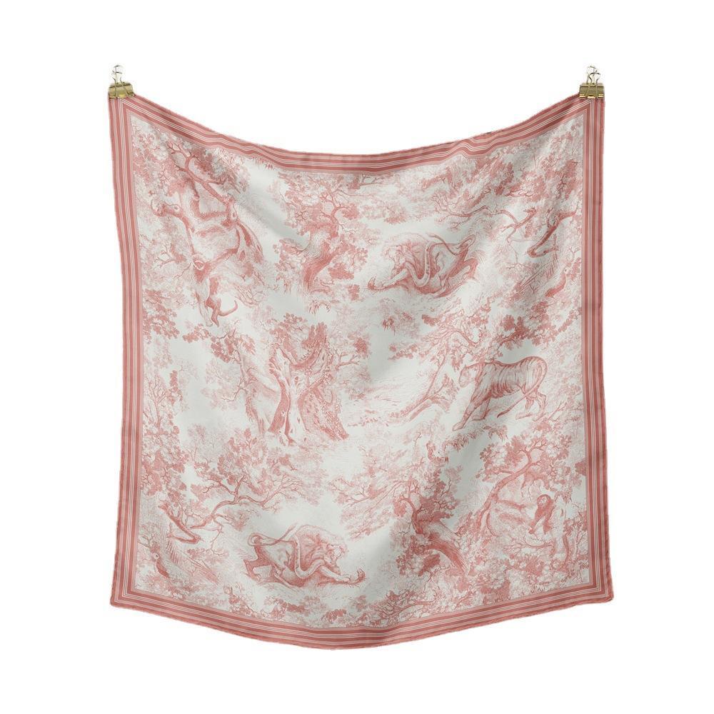 Khăn Quàng Cổ Lụa Hình Rừng Núi Nhật Bản Và Hàn Quốc Màu Sắc Ngọt Ngào Phù Hợp Với Trang Trí Màu Xanh Lam Dệt Nhỏ Cho Nữ