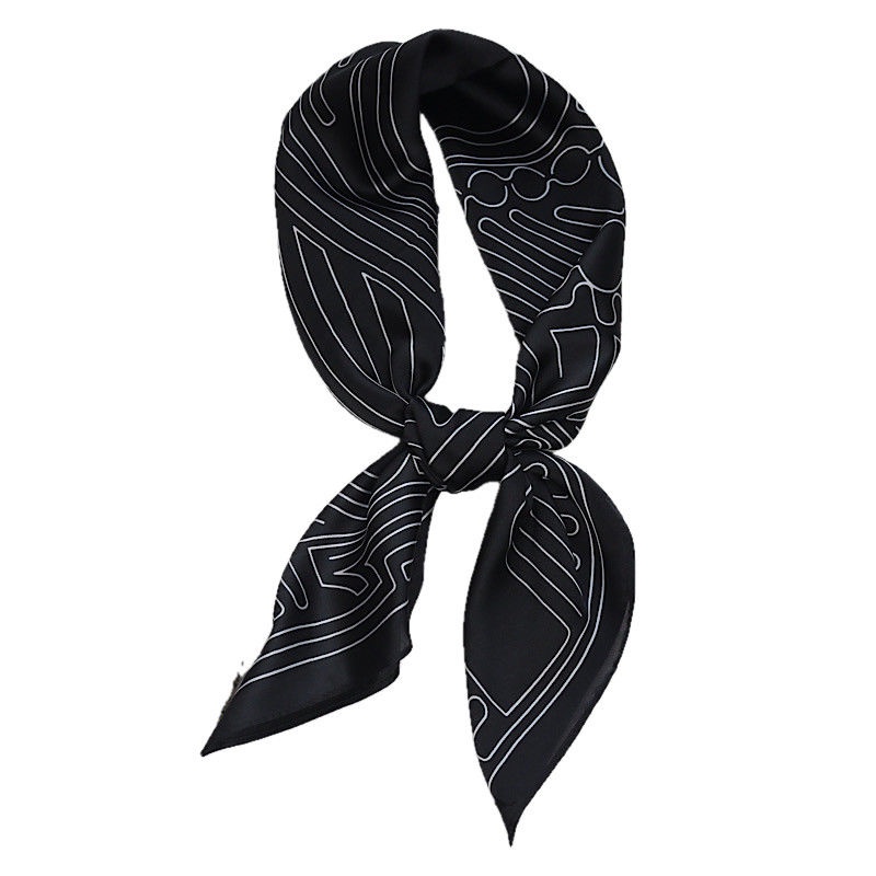 Khăn Quàng Cổ Lụa Hình Vuông 70CM Phong Cách retro Dành Cho Nữ