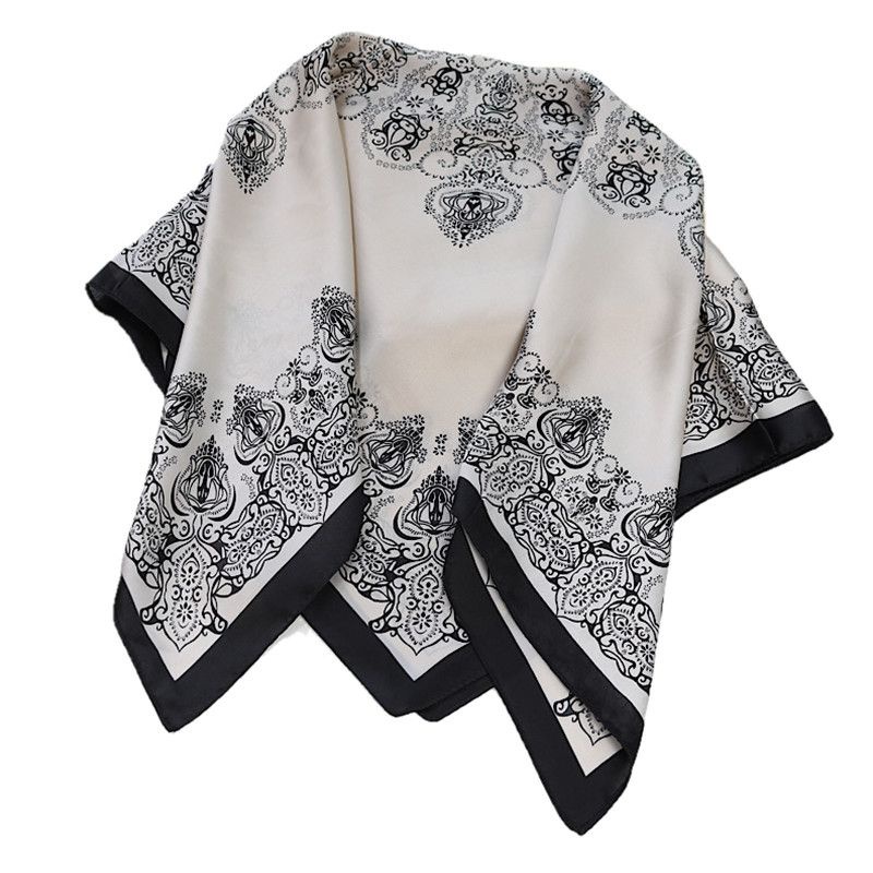 Khăn Quàng Cổ Lụa Hình Vuông 70CM Phong Cách retro Dành Cho Nữ