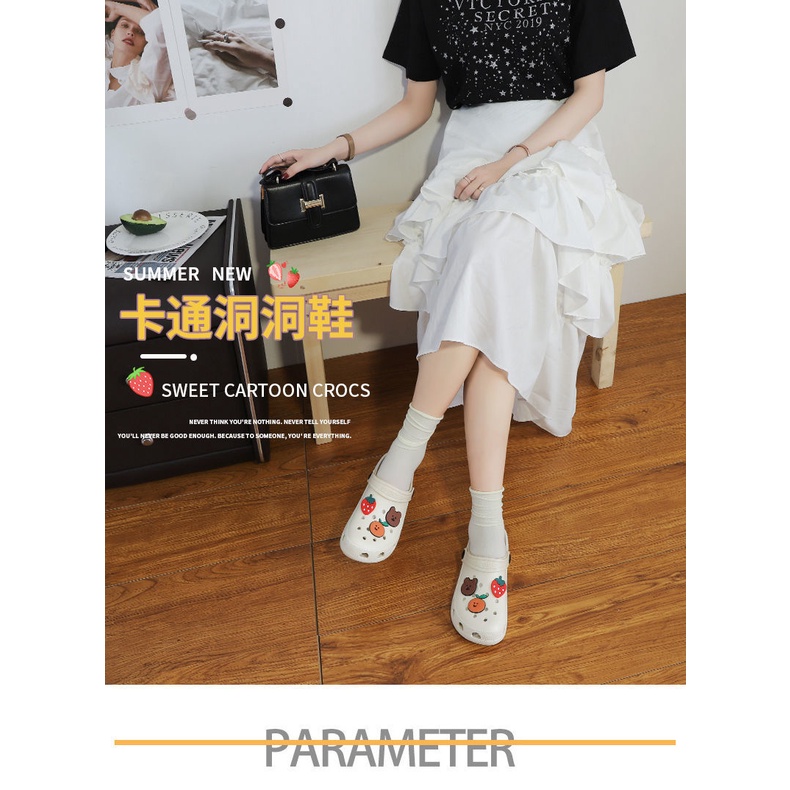 Giày Sandal Đế Dày Chống Trượt Thời Trang Mùa Hè Hàn Quốc Cho Nữ