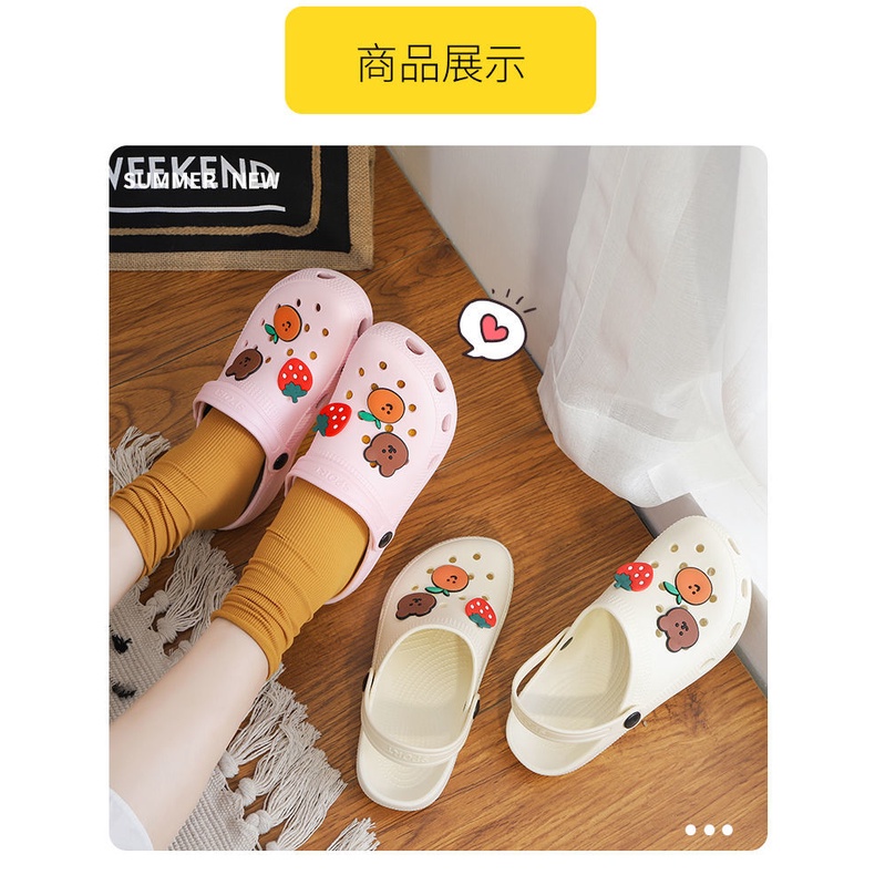 Giày Sandal Đế Dày Chống Trượt Thời Trang Mùa Hè Hàn Quốc Cho Nữ