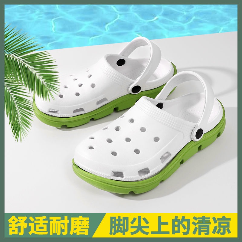 Giày Sandal Đục Lỗ Đế Dày Chống Trượt Thời Trang Mùa Hè Hàn Quốc Cho Nữ