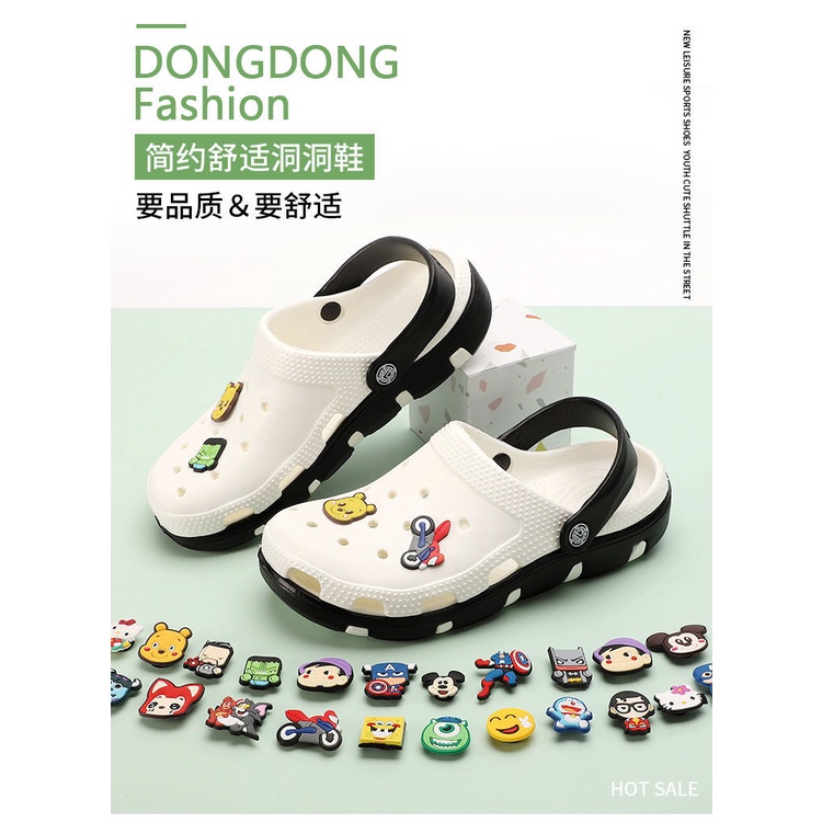 Giày Sandal Đục Lỗ Đế Dày Chống Trượt Thời Trang Mùa Hè Hàn Quốc Cho Nữ