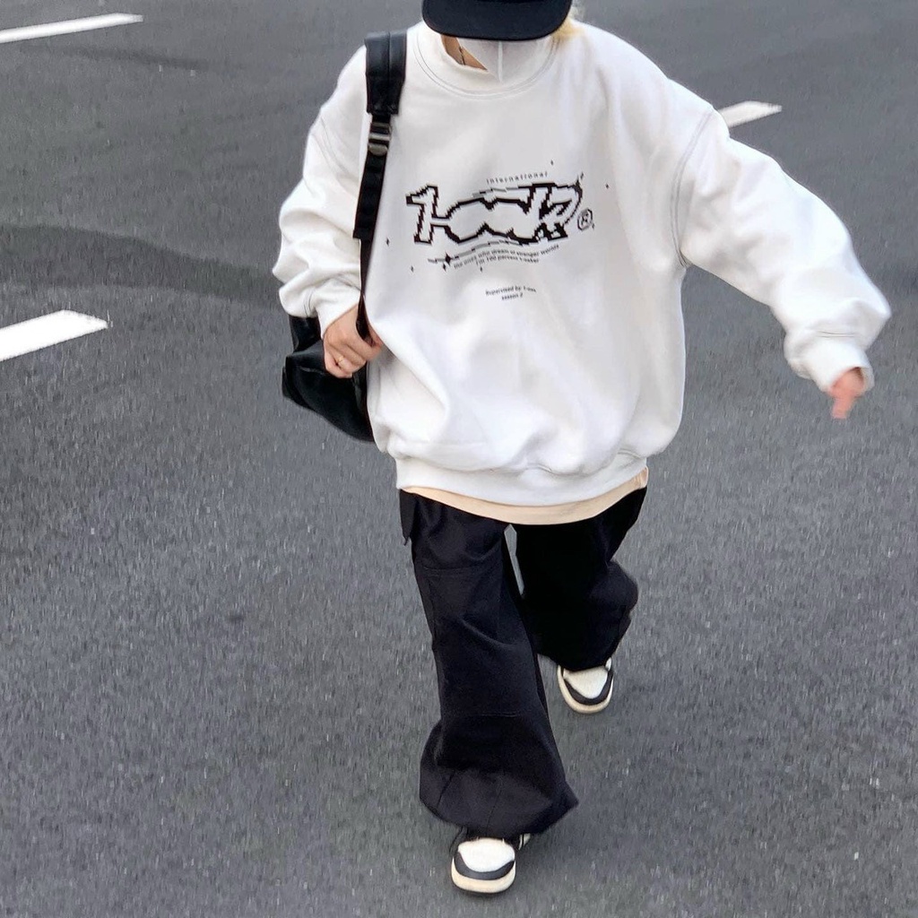 Áo hoodie nữ Cổ Chui Họa Tiết 100k Độc Đáo Form Rộng SOYOUNG Store Store WAH 016