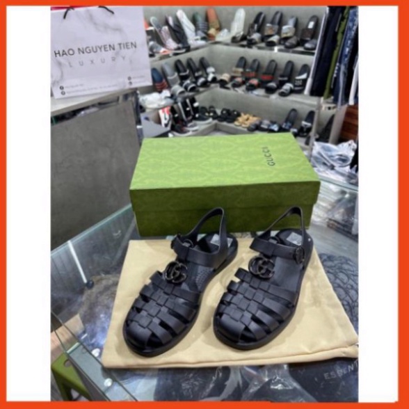 Dép Rọ Guci , Dép dọ sandal Quai Hậu GC Quai Da Cao Cấp Phù Hợp nhiều lứa tuổi, phong cách hót 2023 Cò Vạc