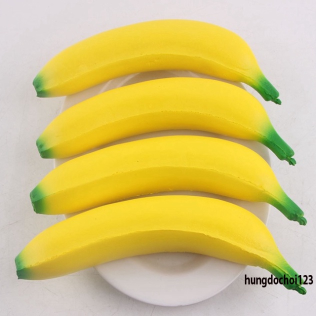Squishy Lớn JUMBO Hình quả chuối vàng to đồ giải trí Xốp Giảm Stress Hình mềm mịn và mượt mà xinh đẹp đàn hồi co dãn Cho