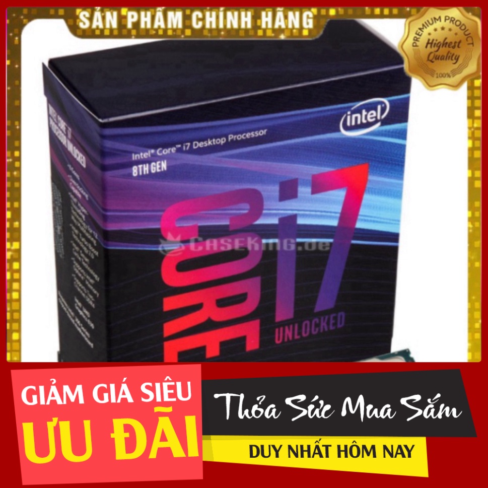 New CPU Intel Core I7 8700 tray cũ ( 3.2Ghz turbo 4.6Ghz / 8M cache 3L ) Sale cực sốc . Sale sốc