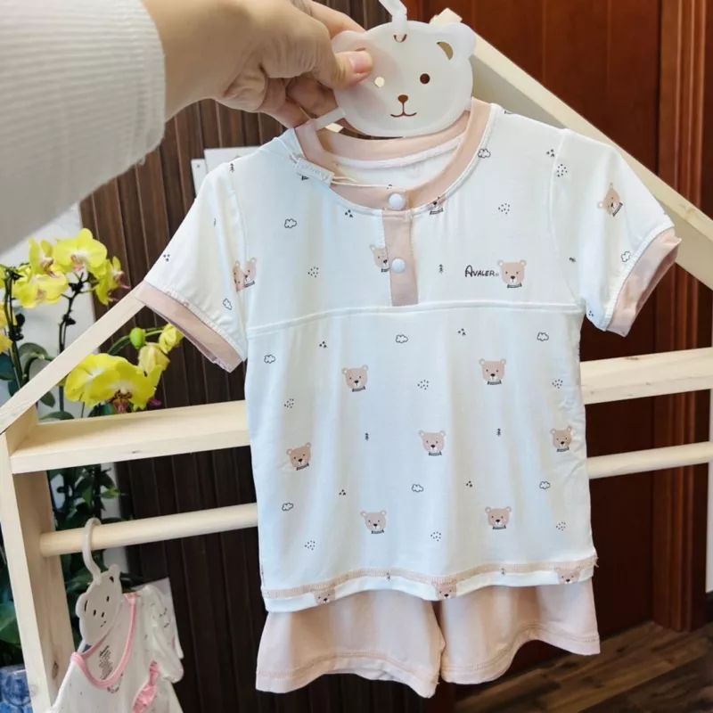 Bộ Avaler sợi tre cài vai hoạ tiết nhiều màu