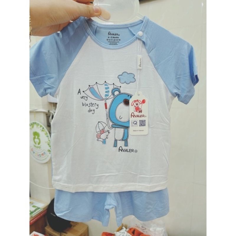 Bộ Avaler sợi tre cài vai hoạ tiết nhiều màu