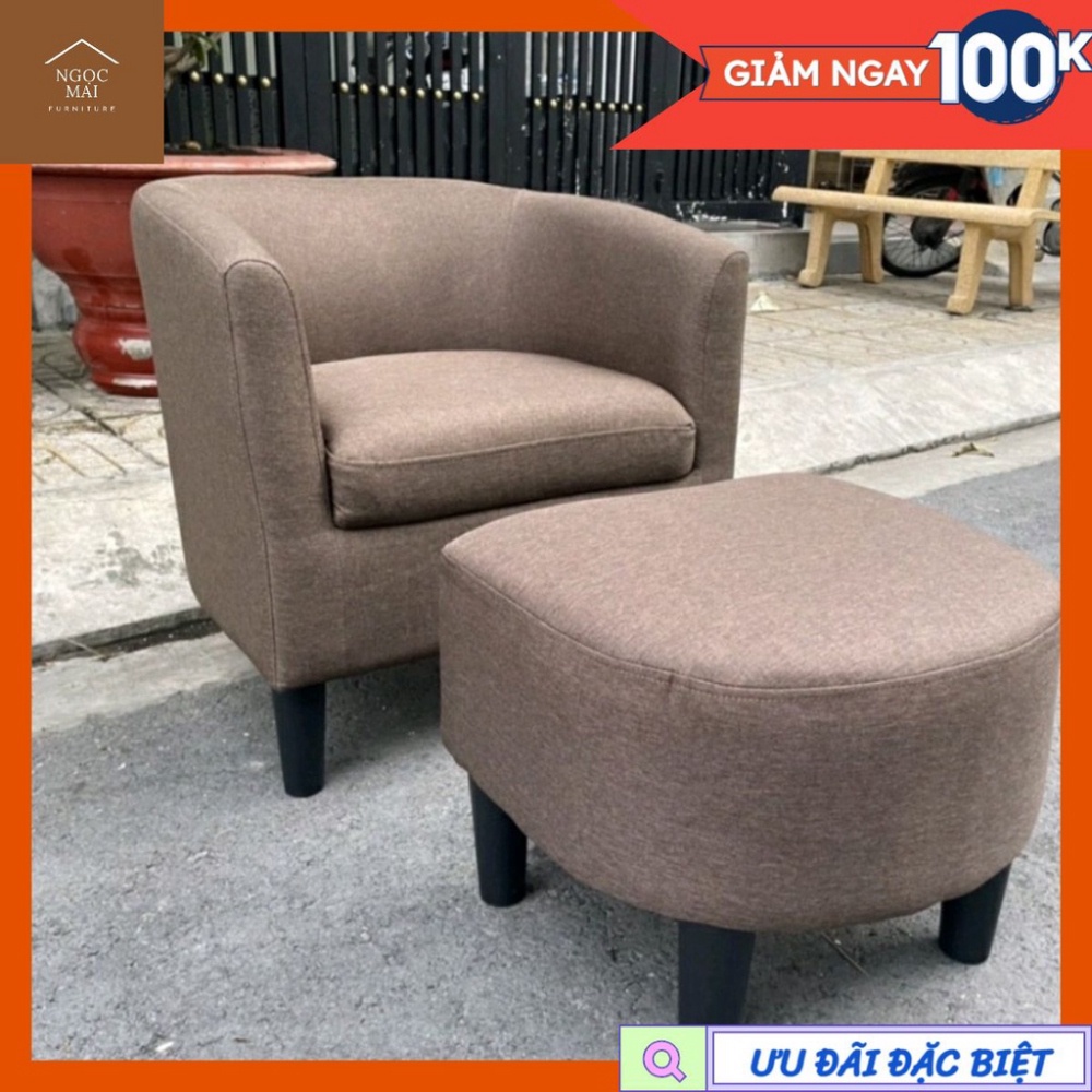 Sofa đơn mini - Combo bộ sofa đơn 1 người ngồi + 1 ghế đôn bầu , ghế nail - hàng chính hãng bảo hành 12 tháng | BigBuy360 - bigbuy360.vn