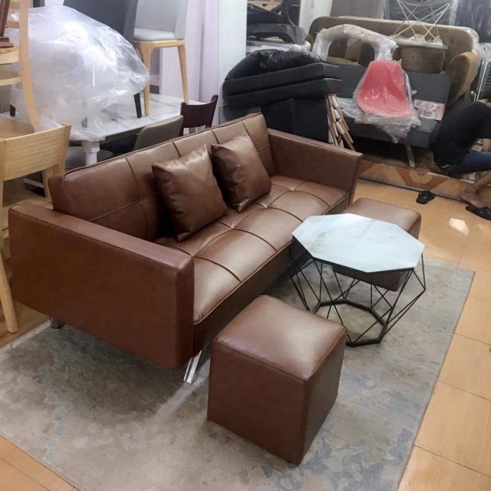 Ghế SOFA BED ( sofa giường da), sofa phòng khách màu đen siêu bền - bảo hành 12 tháng | BigBuy360 - bigbuy360.vn