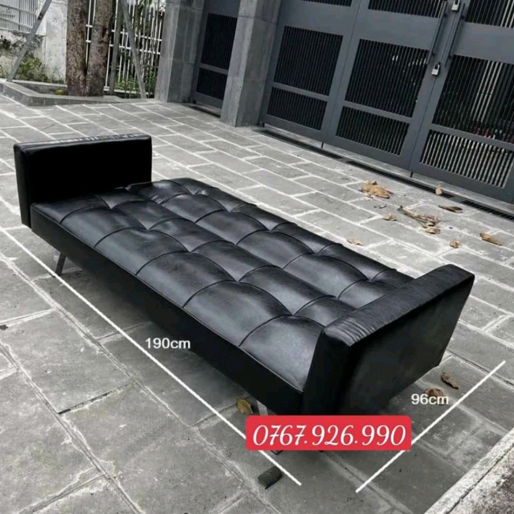 Ghế SOFA BED ( sofa giường da), sofa phòng khách màu đen siêu bền - bảo hành 12 tháng | BigBuy360 - bigbuy360.vn