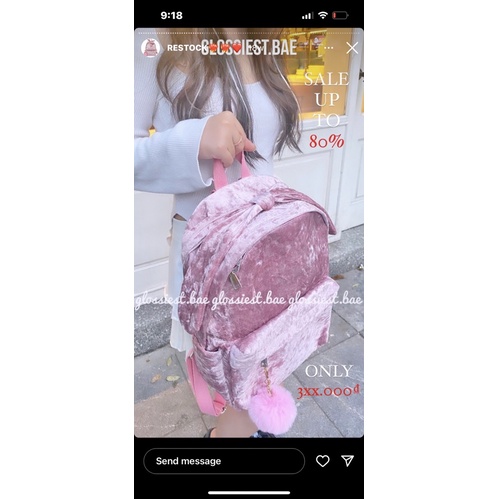 Balo nhung của Glossiest.bae