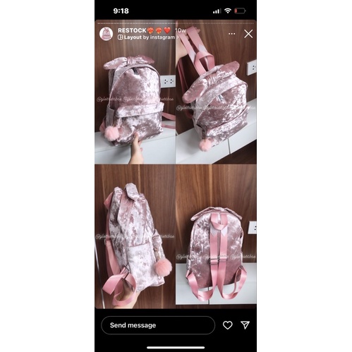 Balo nhung của Glossiest.bae