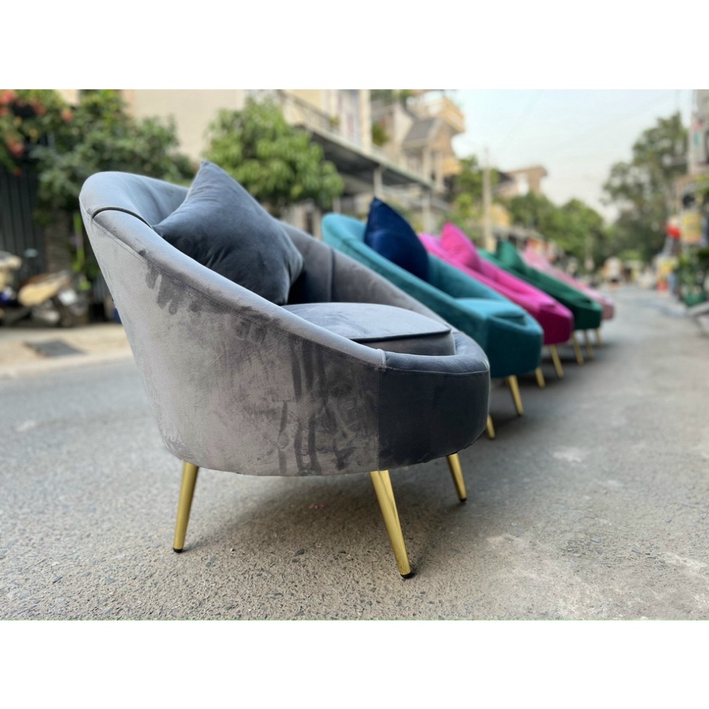 Ghế sofa đơn thư giãn, ghế đọc sách, sofa nail vải nhung chính hãng - bảo hành 12 tháng | BigBuy360 - bigbuy360.vn