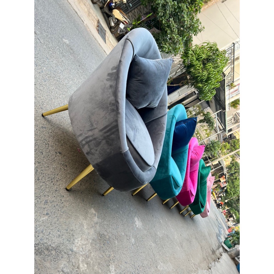Ghế sofa đơn thư giãn, ghế đọc sách, sofa nail vải nhung chính hãng - bảo hành 12 tháng | BigBuy360 - bigbuy360.vn