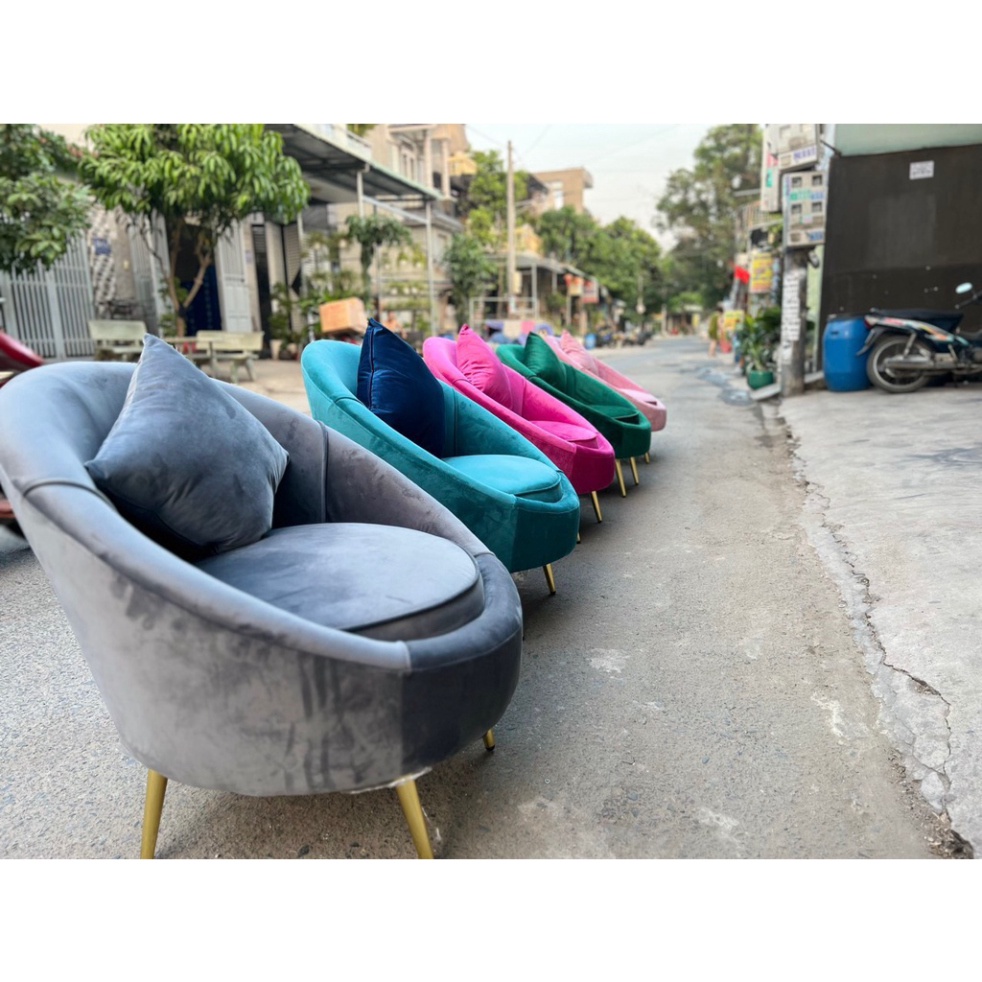 Ghế sofa đơn thư giãn, ghế đọc sách, sofa nail vải nhung chính hãng - bảo hành 12 tháng | BigBuy360 - bigbuy360.vn