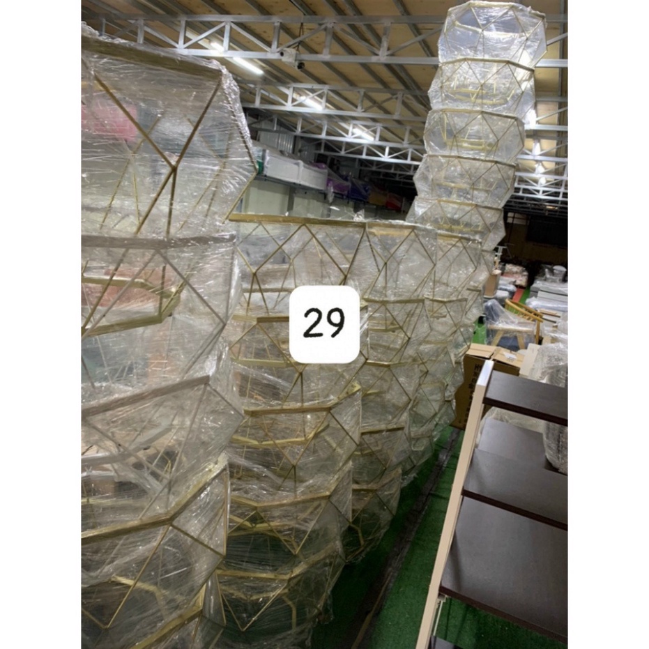 [HÀNG XƯỞNG] - Bàn Sofa Kim Cương Mặt Kính Cường Lực Chống Trầy Xước - Khung sắt sơn tĩnh điện vàng CHÍNH HÃNG | BigBuy360 - bigbuy360.vn