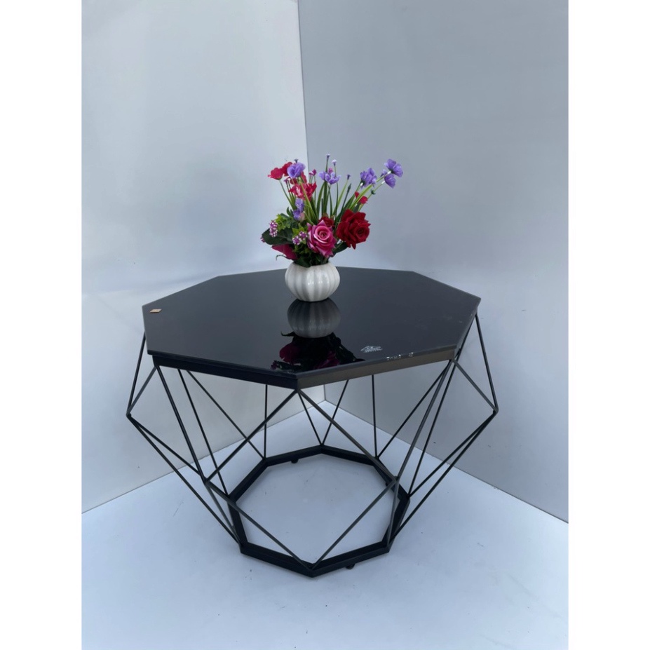 [HÀNG XƯỞNG] - Bàn Sofa Kim Cương Mặt Kính Cường Lực Chống Trầy Xước - Khung sắt sơn tĩnh điện vàng CHÍNH HÃNG | BigBuy360 - bigbuy360.vn