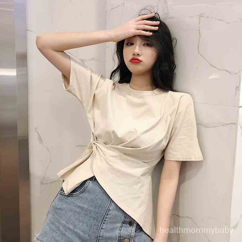 Trang Phục Cho Con Bú Đi Chơi Thời Trang Phiên Bản Hàn Quốc Áo Cho Con Bú Sau Sinh Mỏng Ngắn Tay Cho Con BúTÁo Sơ Mi