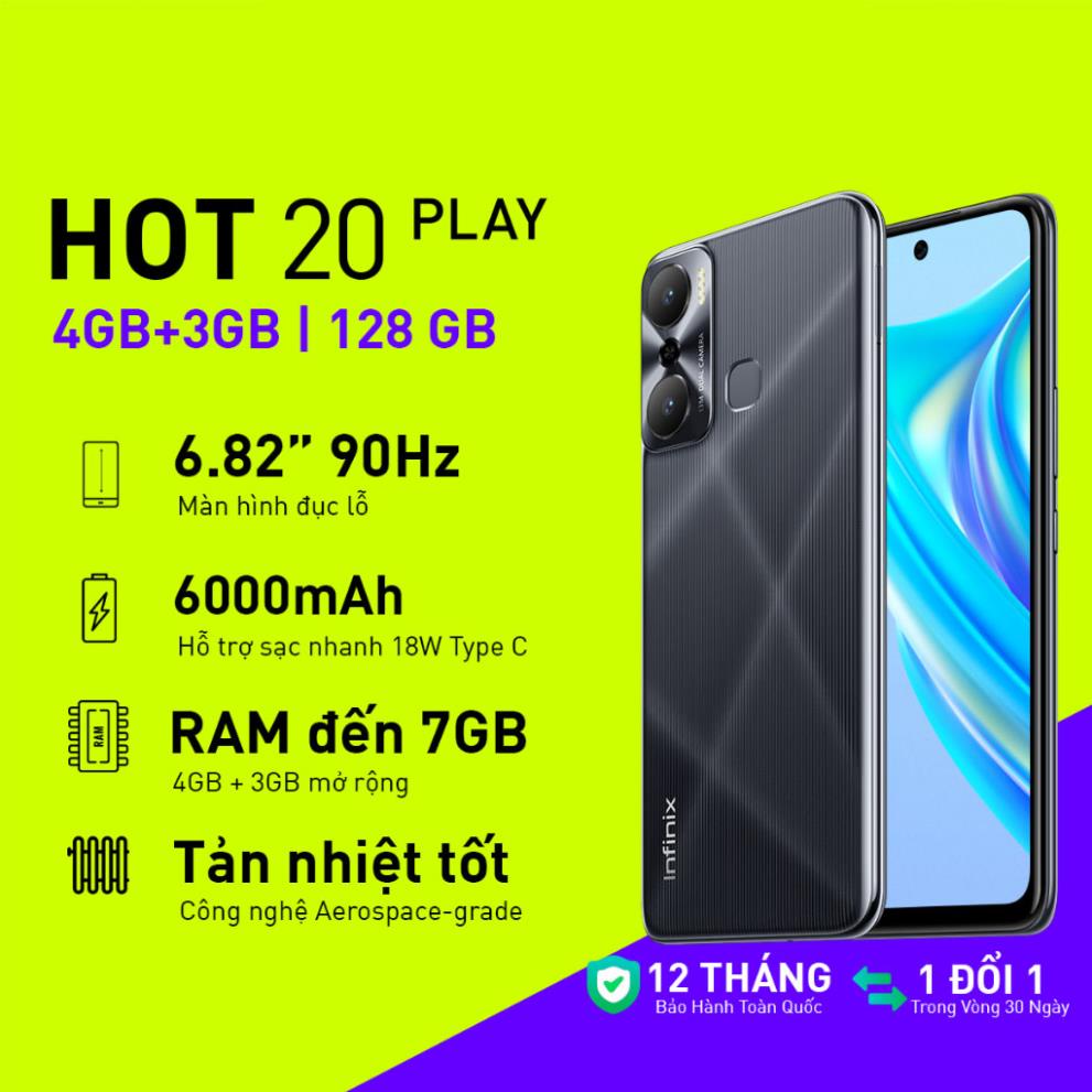 Điện thoại Infinix Hot 20 Play 4GB/128GB  - Máy Mới 100% Nguyên Seal FullBox Bảo hành Chính Hãng Lỗi 1 Đổi 1 . | BigBuy360 - bigbuy360.vn