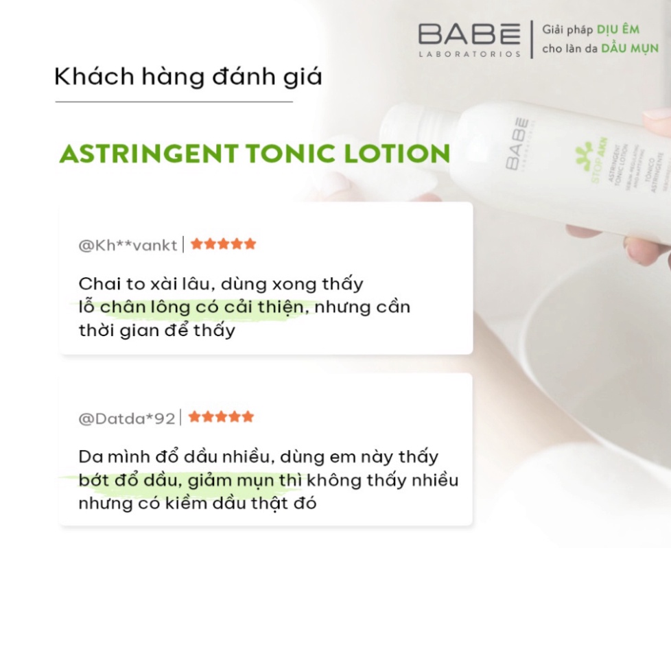 Toner cân bằng dầu nhờn, hỗ trợ giảm mụn, se khít lỗ chân lông BABE Stop AKN Astringent Tonic Lotion 250ml | BigBuy360 - bigbuy360.vn