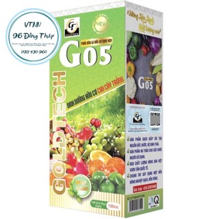 G05 phân bón lá hữu cơ sinh học cao cấp chính hãng goldtech| chai 100ml