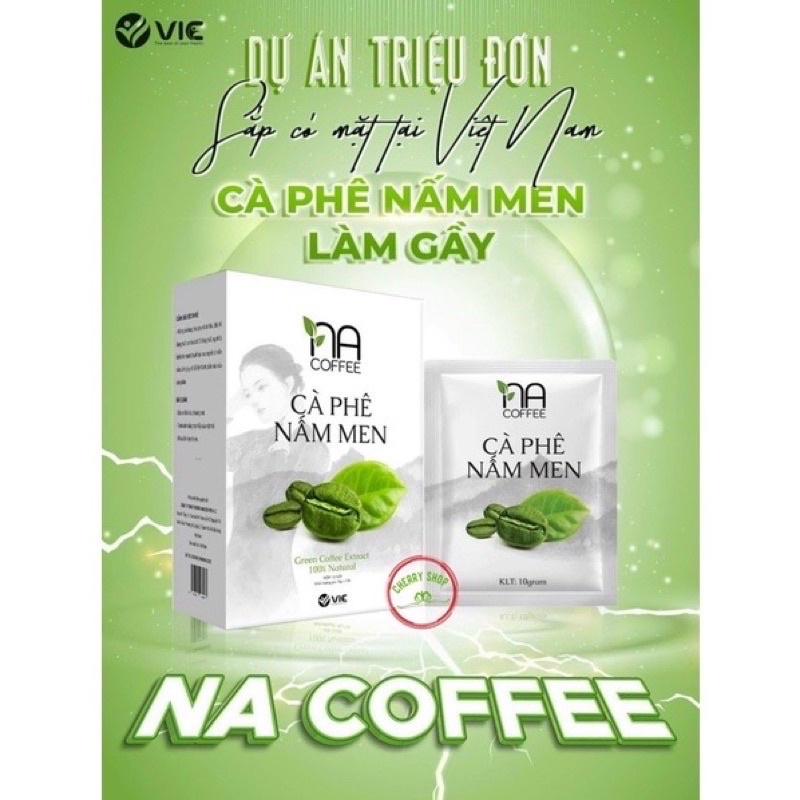 Cà Phê Nấm Men Giảm Cân Vic NA Coffee - Cà phê xanh làm gầy - Mua 5 hộp Tặng 1 Đai nịt bụng