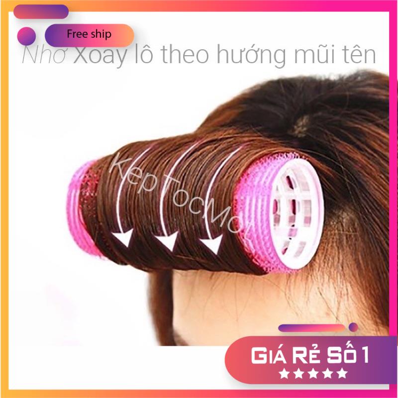 Lô Uốn Tóc Mái Bay,Lõi Nhôm Nhiệt, Lô Cuốn Tóc Hàn Quốc Xoăn Size To Dài Tự Dính 5 x 11 cm