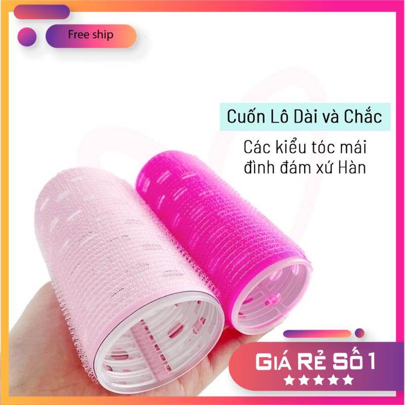Lô Cuốn Tóc Hàn Quốc Lõi Nhôm 4x11cm Siêu To Dài Tự Dính Uốn Mái bay Dài, Mái Mưa