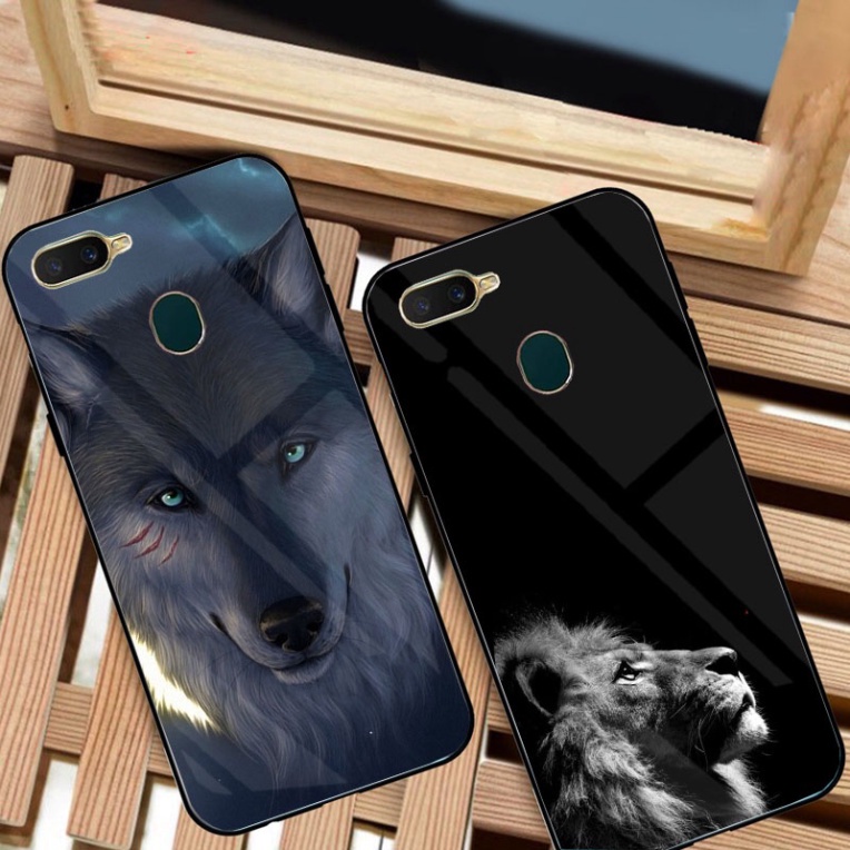 Ốp Lưng OPPO A12/A7/A5s/F9,REALME 2 PRO mặt kính cường lực cao cấp thiết kế Độc Quyền