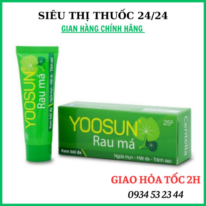 Kem Bôi Da Yoosun Rau Má Tuýp 25g ⚡ CAM KẾT CHÍNH HÃNG ⚡ Kem bôi da ngừa mụn, mờ sẹo thâm, mát da