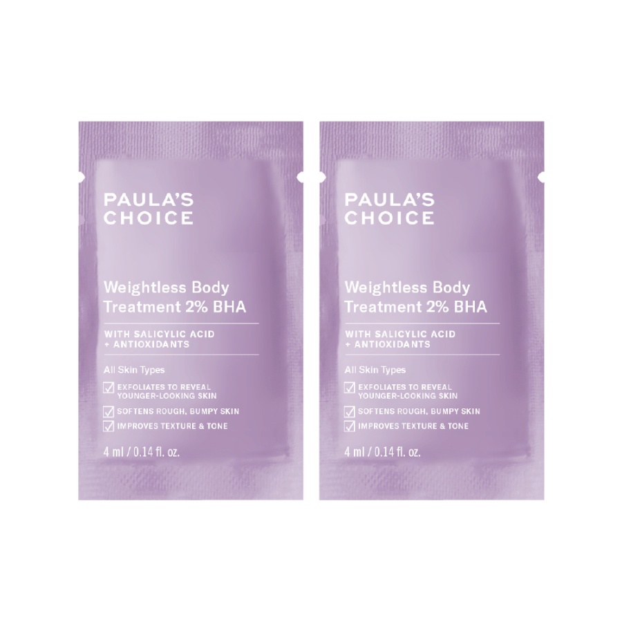 [HB GIFT] Bộ đôi Kem dưỡng thể ngừa viêm lỗ chân lông Paula’s Choice WEIGHTLESS BODY TREATMENT WITH 2% BHA 4mlx2 5709x2 | BigBuy360 - bigbuy360.vn