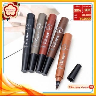 Bút điêu khắc lông mày Phẩy Sợi 4D, Bút vẽ chân mày Chống Nước không trôi