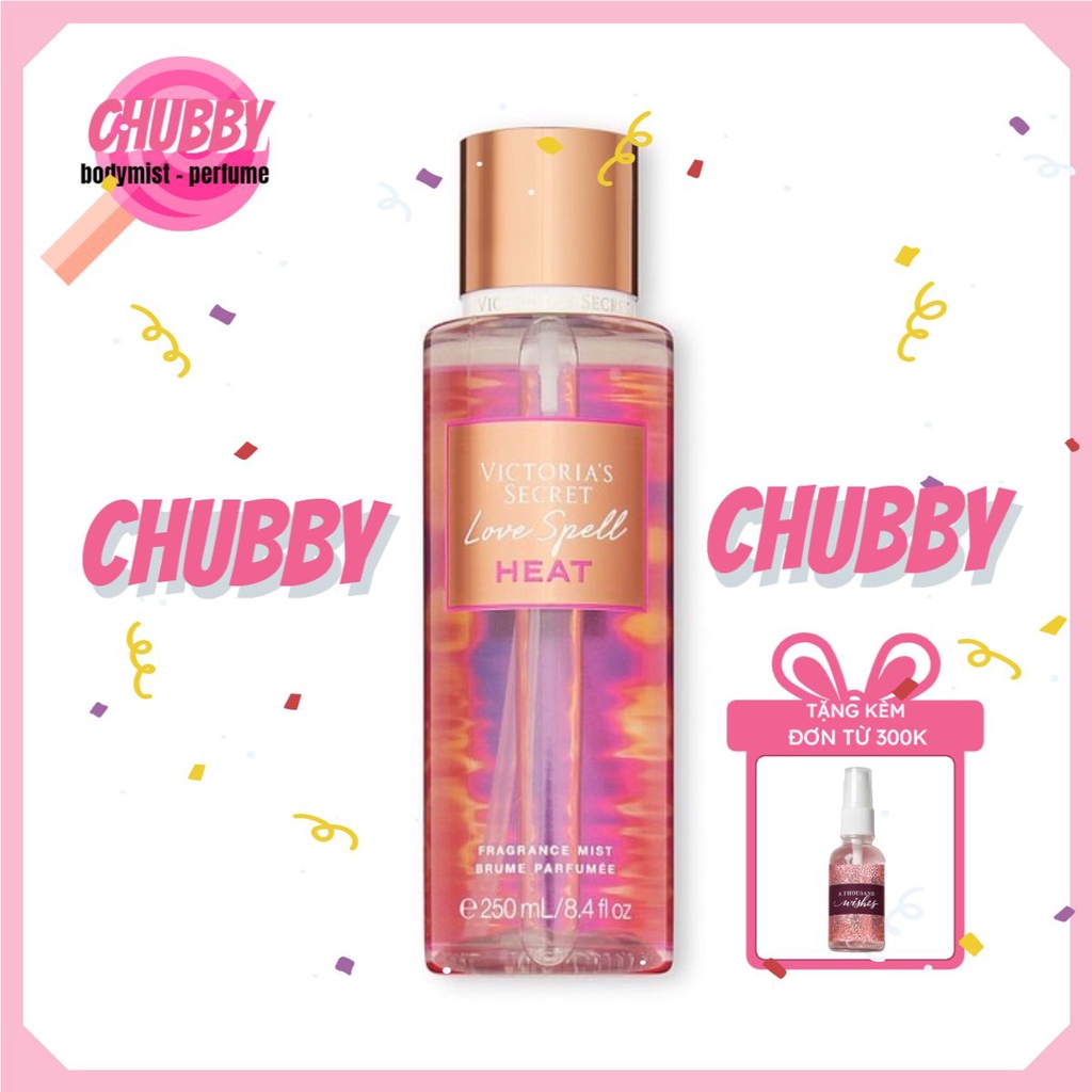 𝙘𝙝𝙪𝙗𝙗𝙮 - Xịt Thơm Toàn Thân VICTORIA SECRET - LOVE SPELL HEAT