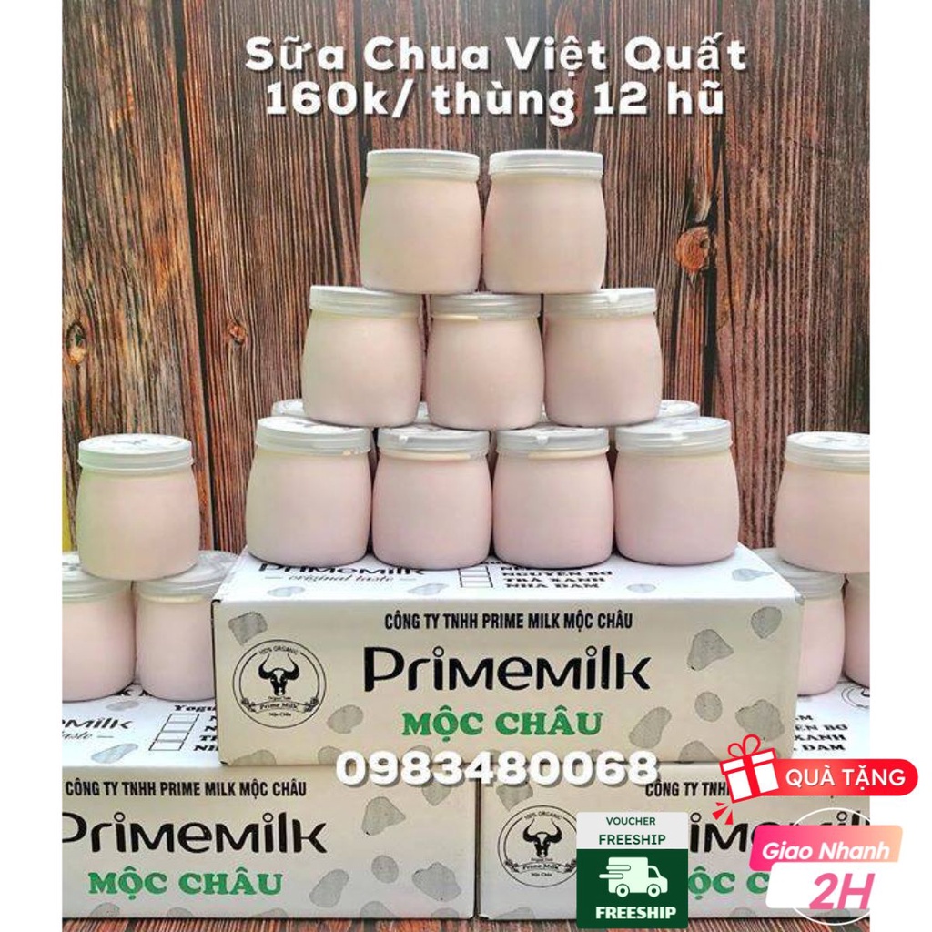 Sữa chua Việt Quất Prime Milk Mộc Châu