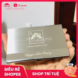 Khắc hộp card cao cấp thép không rỉ siêu đẹp cho dân văn phòng, Bán hộp đựng card cao cấp đẹp nhất.