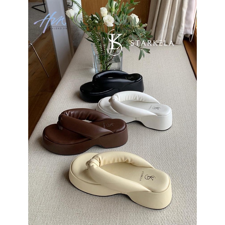 Dép Quai Ngang Đế Dày Mềm Mại Phong Cách Pháp Thời Trang Mùa Hè Cho Nữ