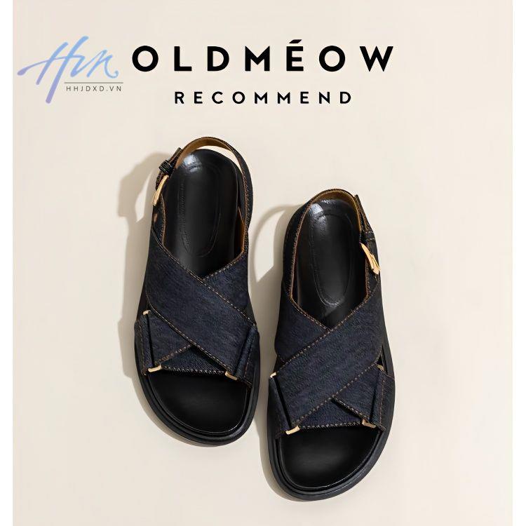 Giày Sandal Đế Dày Quai Chéo Chất Liệu Denim Thời Trang Mùa Hè Cho Nữ