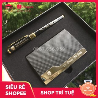 Bộ quà tặng sếp cao cấp siêu đẹp sang trọng - BỘ QUÀ TẶNG BÚT KÍ & VÍ ĐỰNG DANH THIẾP CAO CẤP LOẠI 1