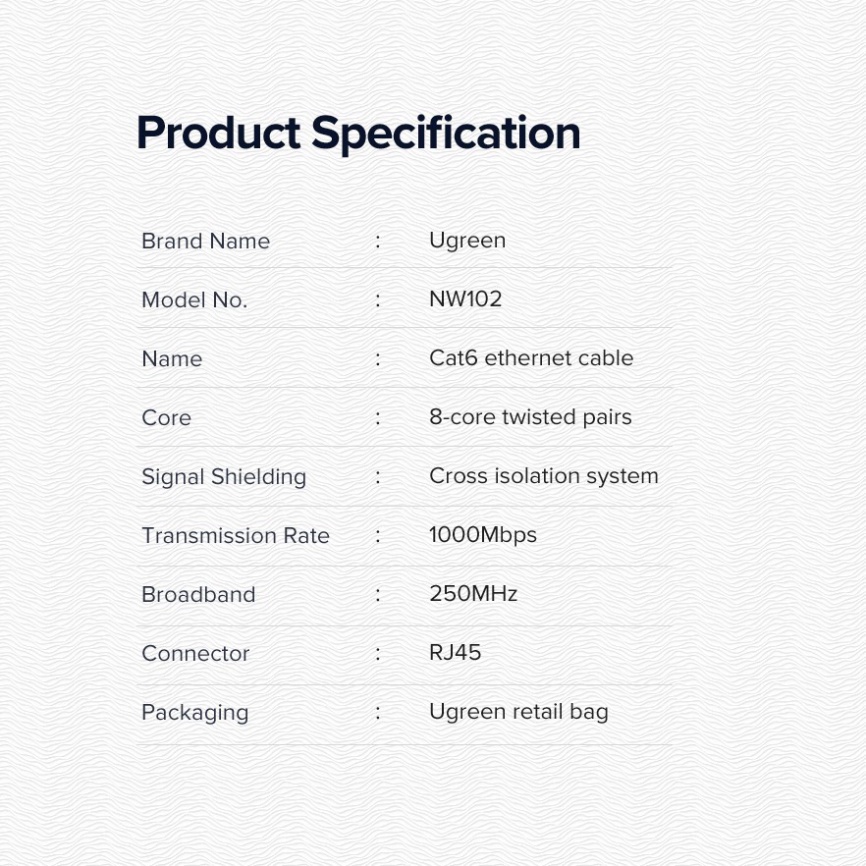 Dây Mạng Lan Cat6 UGreen Dài Từ 15M Đến 50M UGreen NW102 Chính Hãng