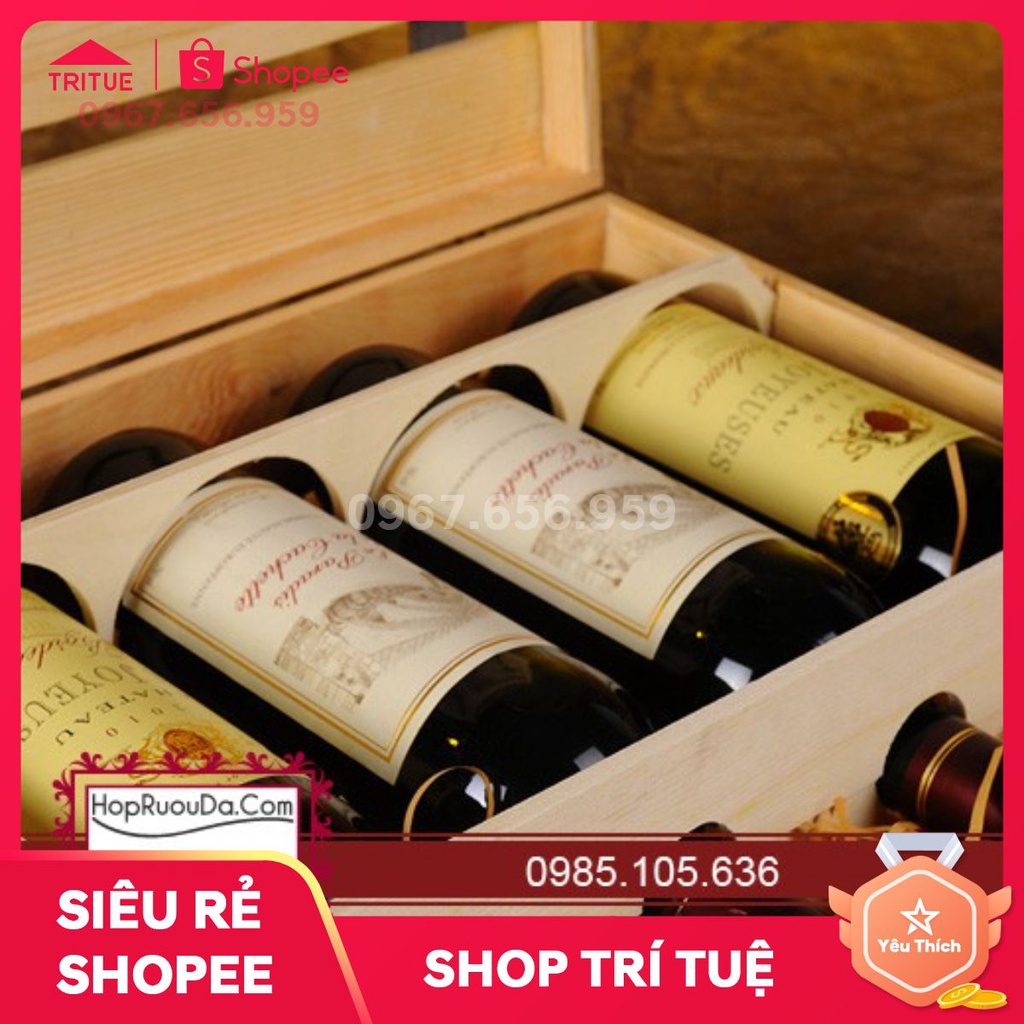 Hộp Gỗ 4 Chai, Hộp Đựng Rượu Vang Bằng Gỗ Tại Hà Nội HG27